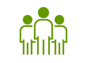 grünes Icon Menschengruppe