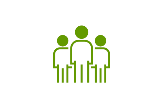 grünes Icon Menschengruppe