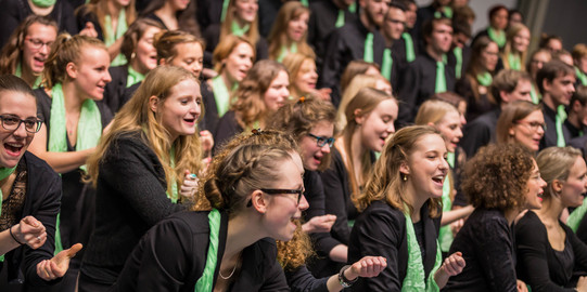 The University Choir at a performance