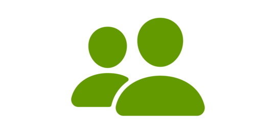 grünes Icon von zwei Personen